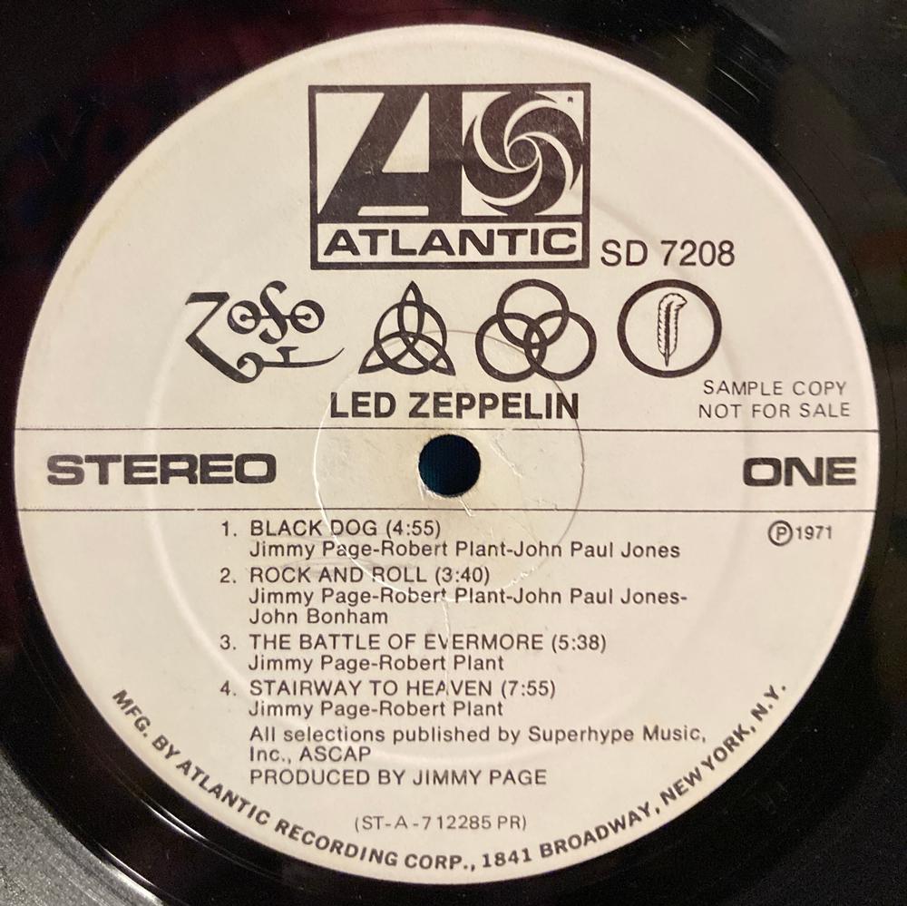 Planetary Sounds - Led Zeppelin - IV (White Label Promo