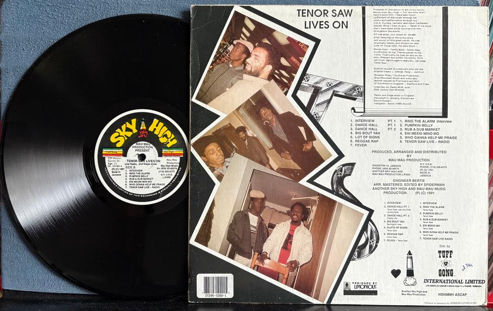 ジャマイカLP Tenor Saw Tenor Saw Lives On: A Tribute To Tenor Saw LP005 SKY HIGH /00260 Tenor Saw – Tenor Saw Lives On: A Tribute To Tenor Saw
