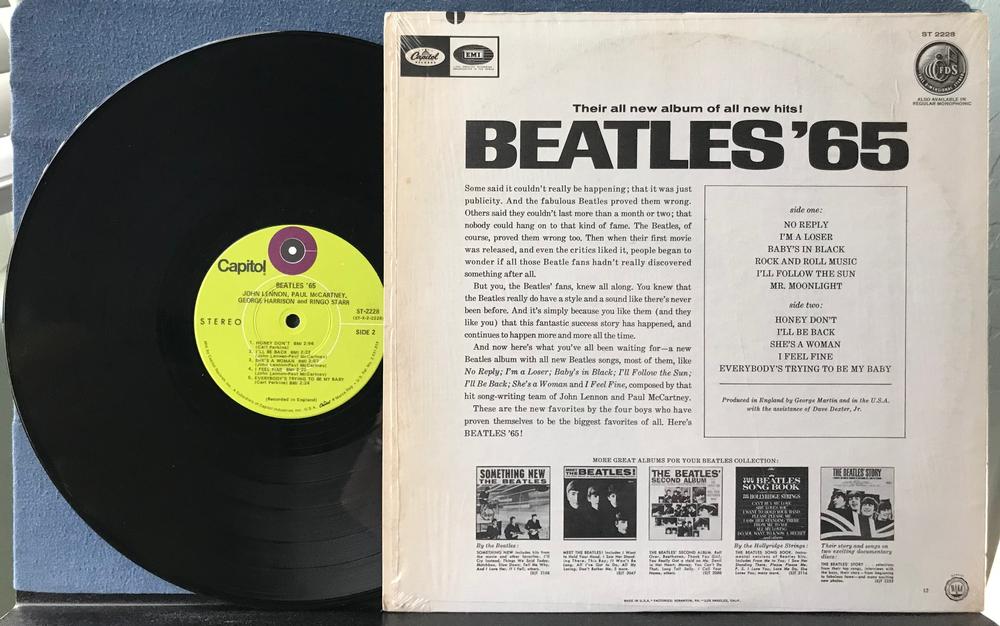 Planetary Sounds - Beatles - Beatles '65 (1969 Green Lbl RE, Winchester,  Shrink)